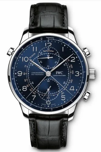 IWC Portuguese Chrono-Rattrapante Stainless Steel / Blue / Boutique Milano Laureus IW3712-23 (IW371223)
